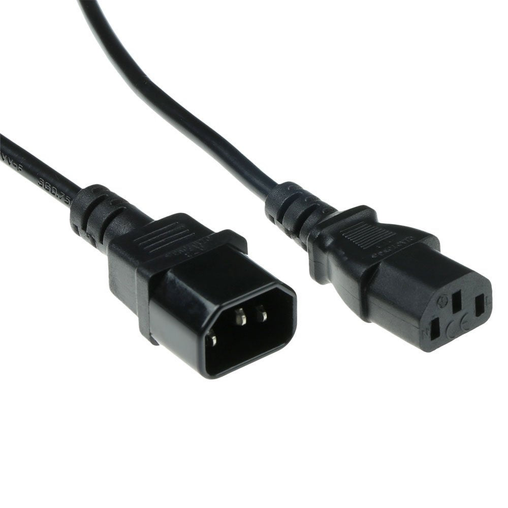 ACT 230V Aansluitkabel | C13 naar C14 | 1,8 m | Zwart | Stroomsnoer voor Apparatuur & UPS - Matmuis - Matmuis